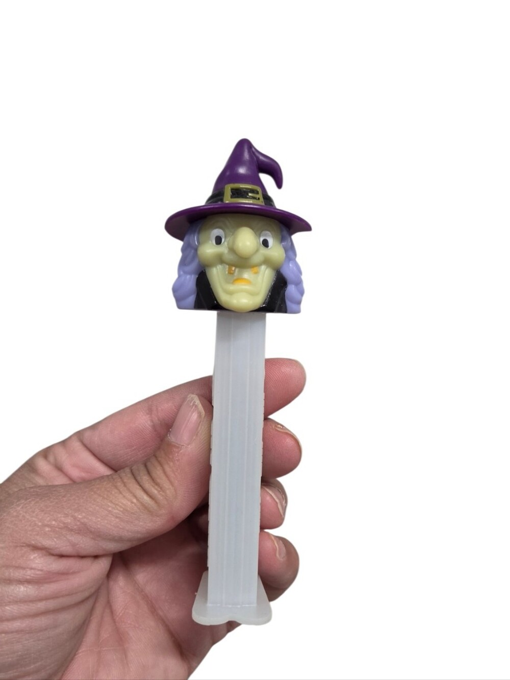 2011 PEZ Purple Glowing Witch Candy Dispenser Halloween Party Favor